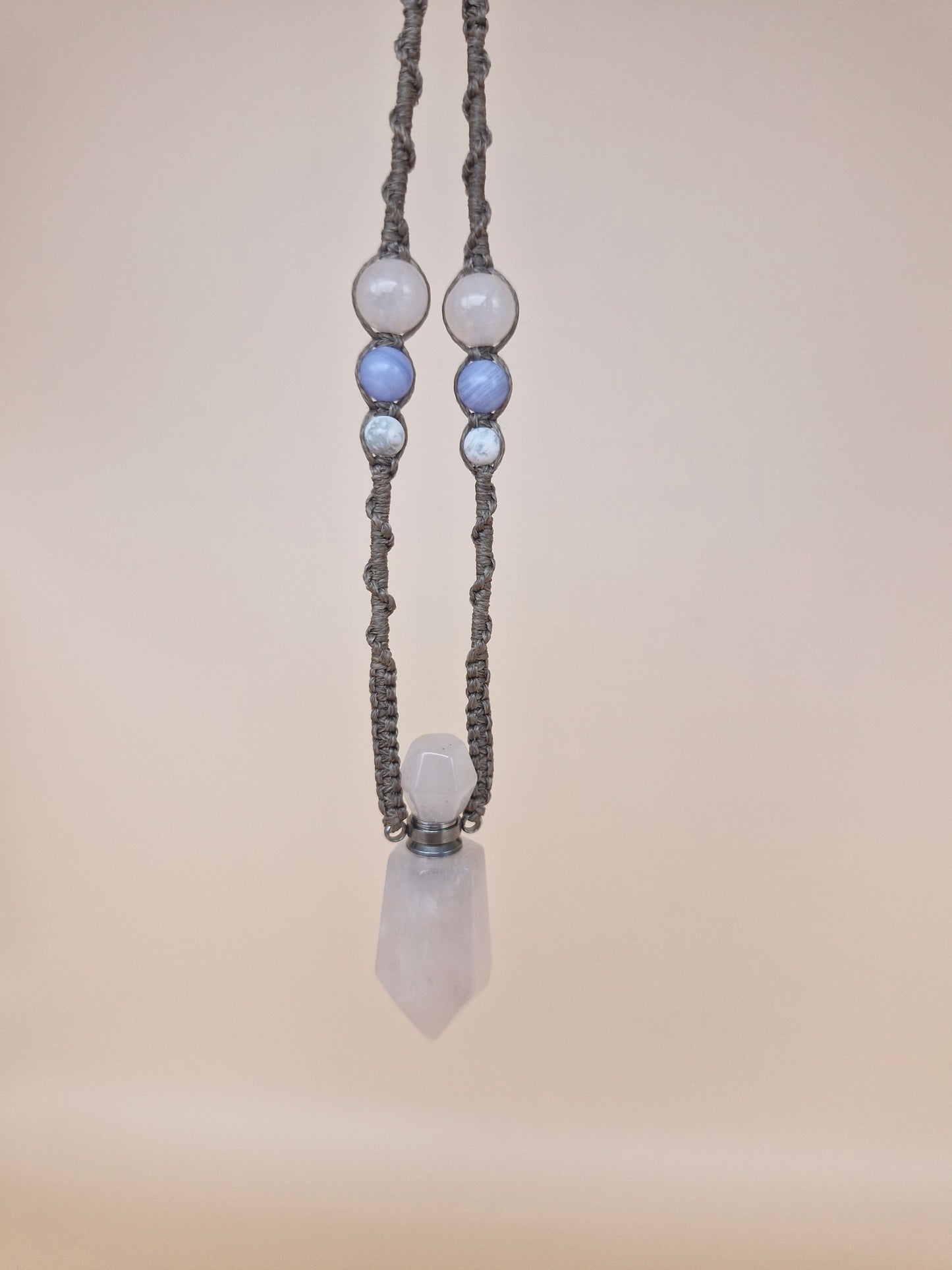 Macramé Rose Quartz Necklace
