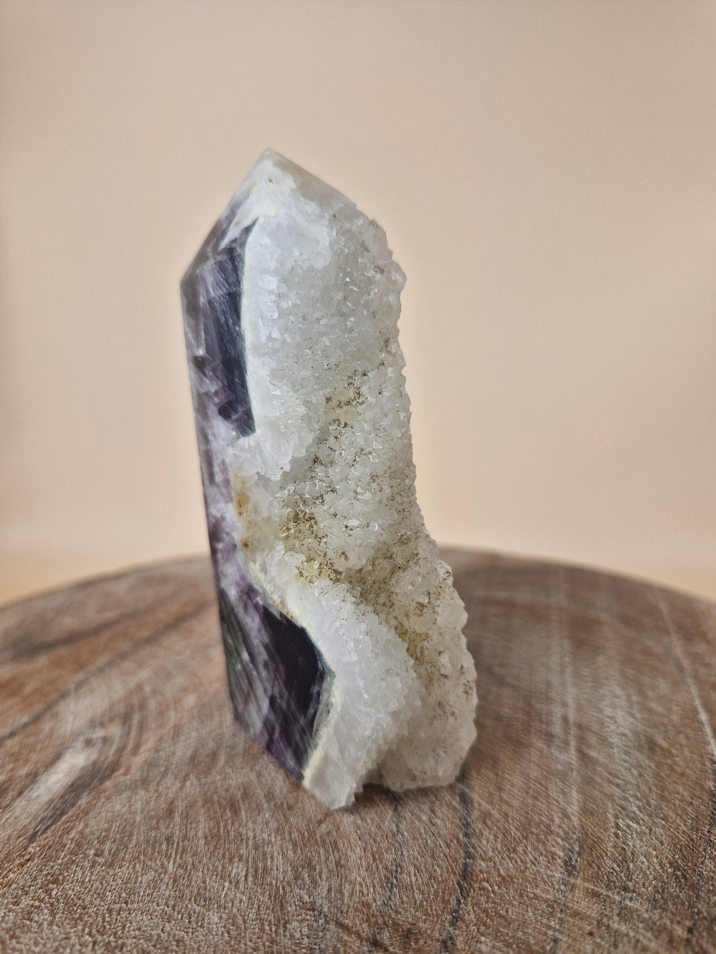 Fluorite with Quartz Tower