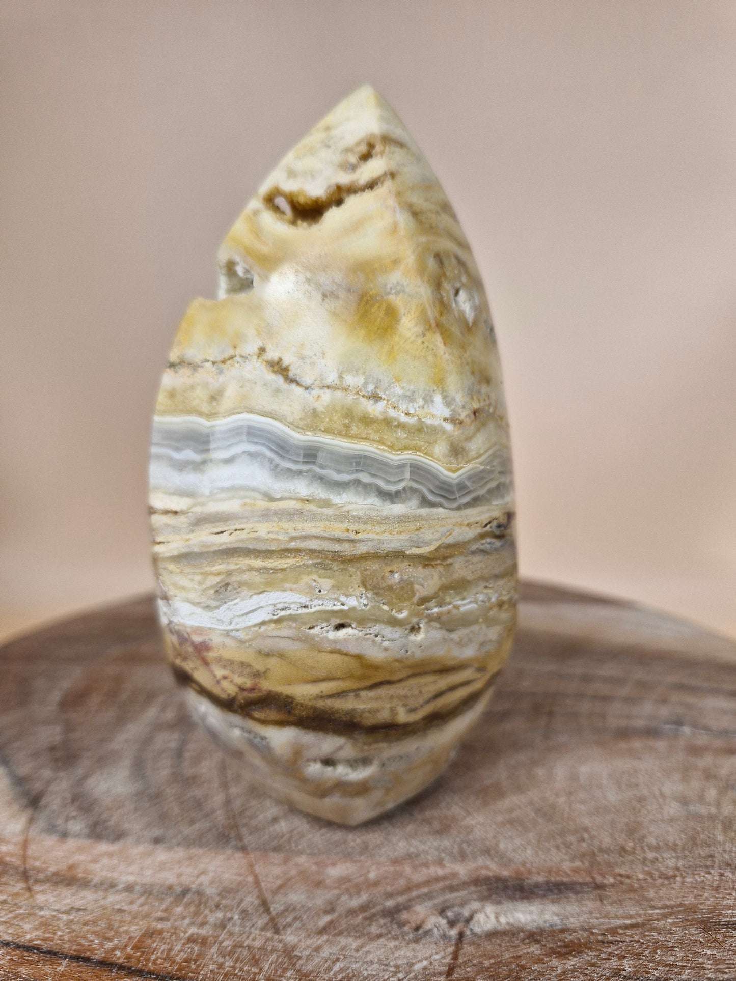 Yellow Crazy Lace Agate Flame