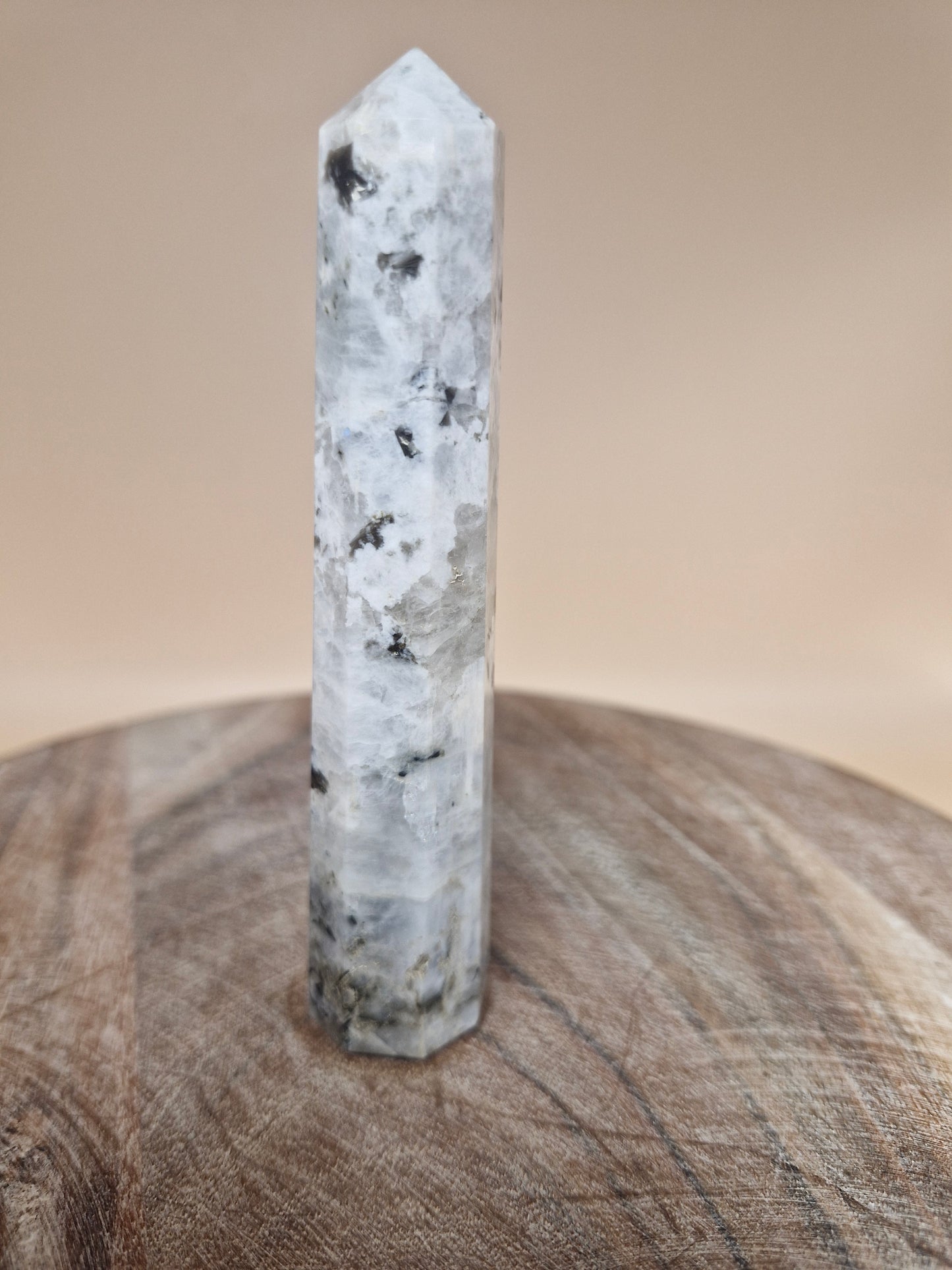 Rainbow Moonstone Point