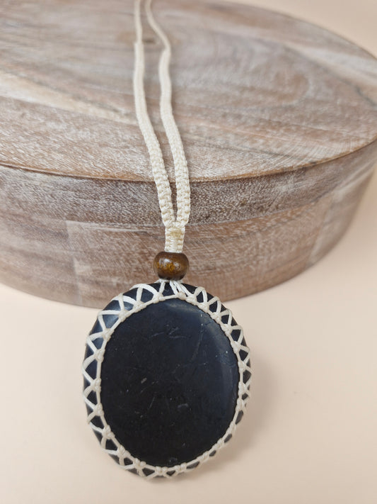 Macramé Shungite Necklace