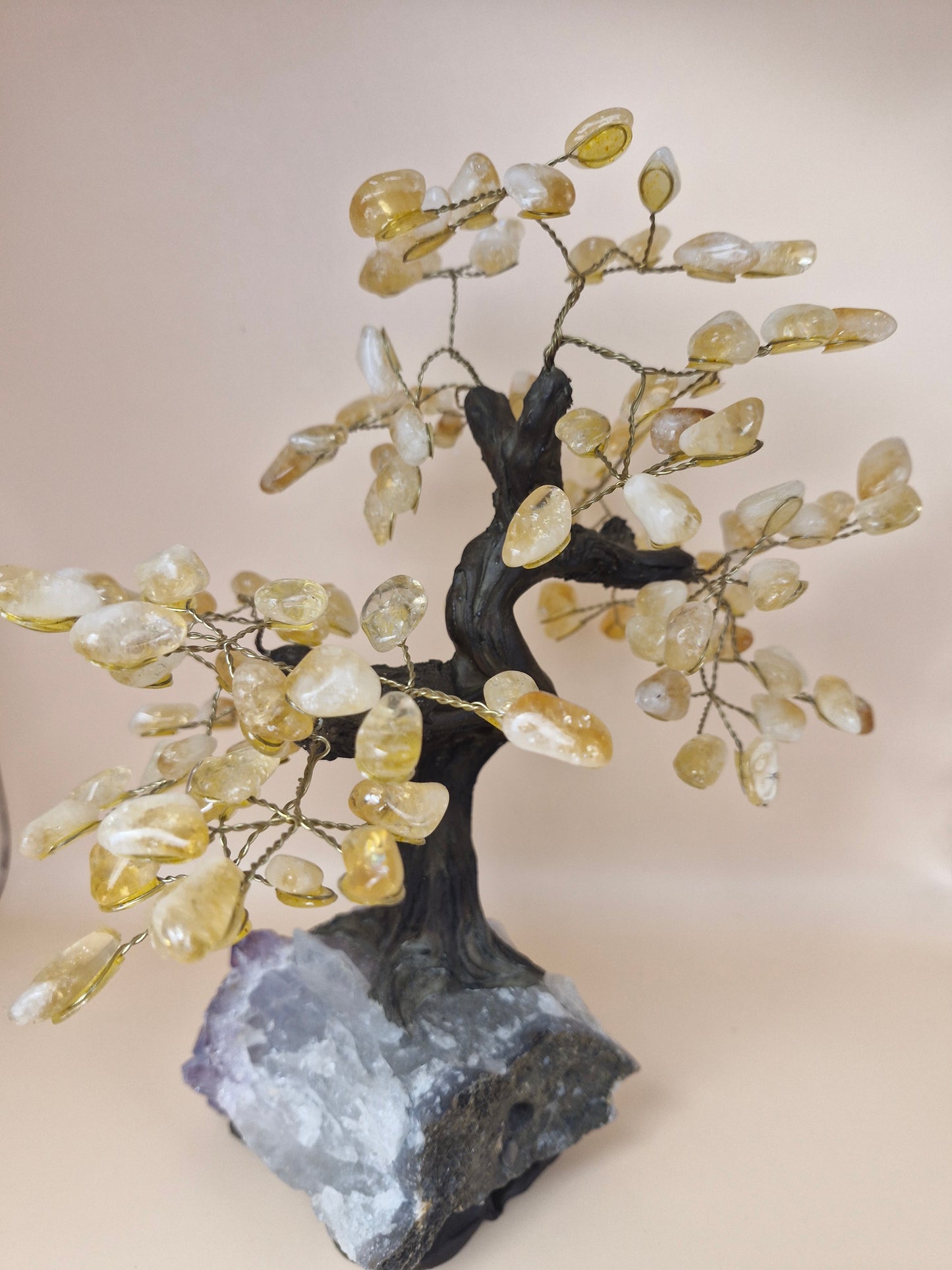 Citrine Tree with Amethyst Base - 1.4kg