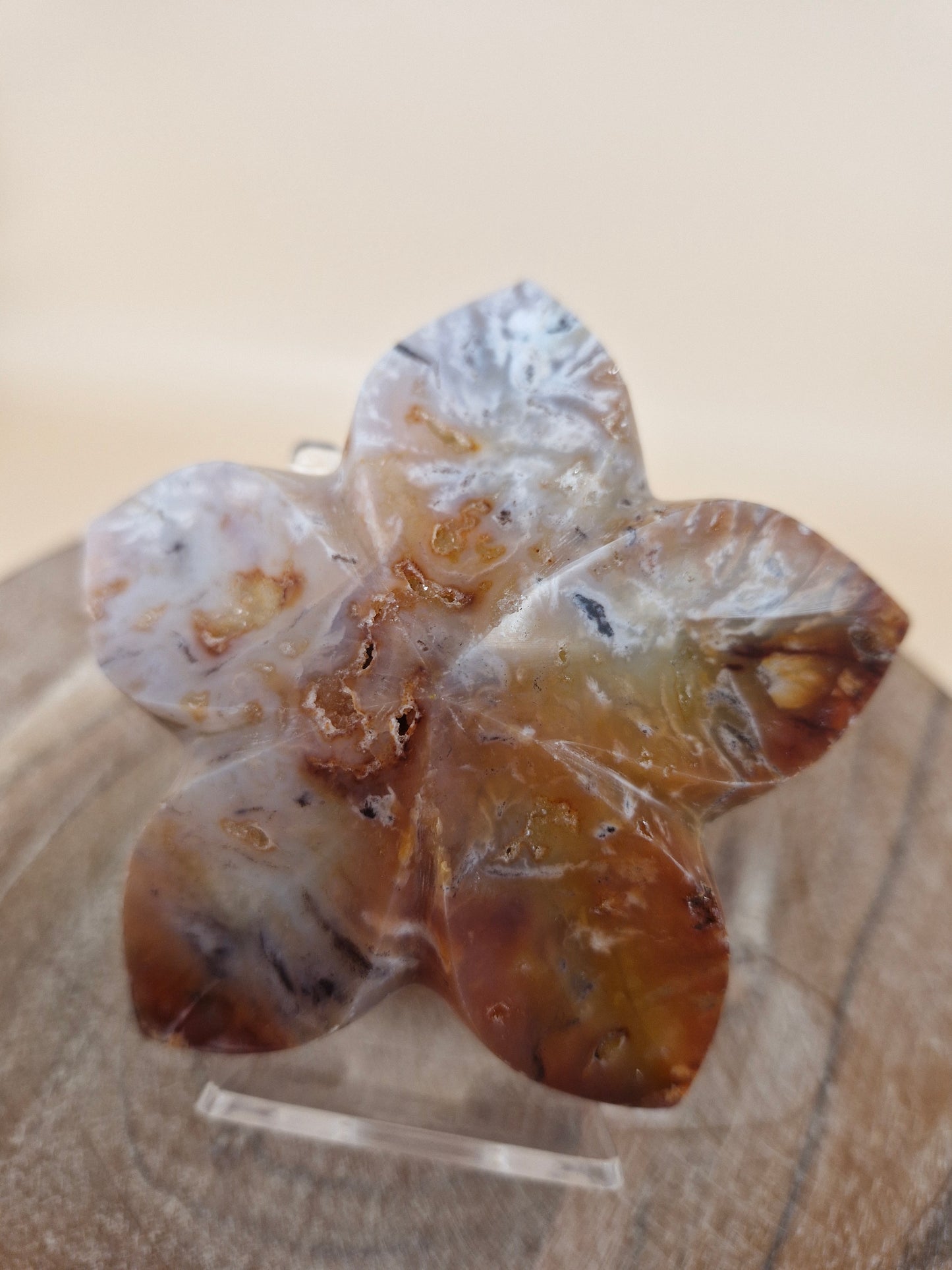Carnelian Agate Flower Carving (code FB)
