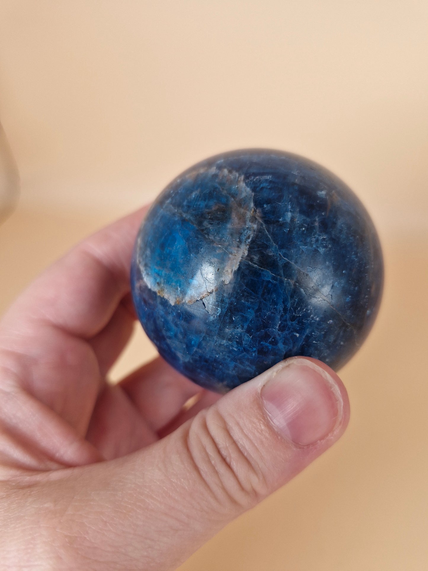 Blue Apatite Sphere