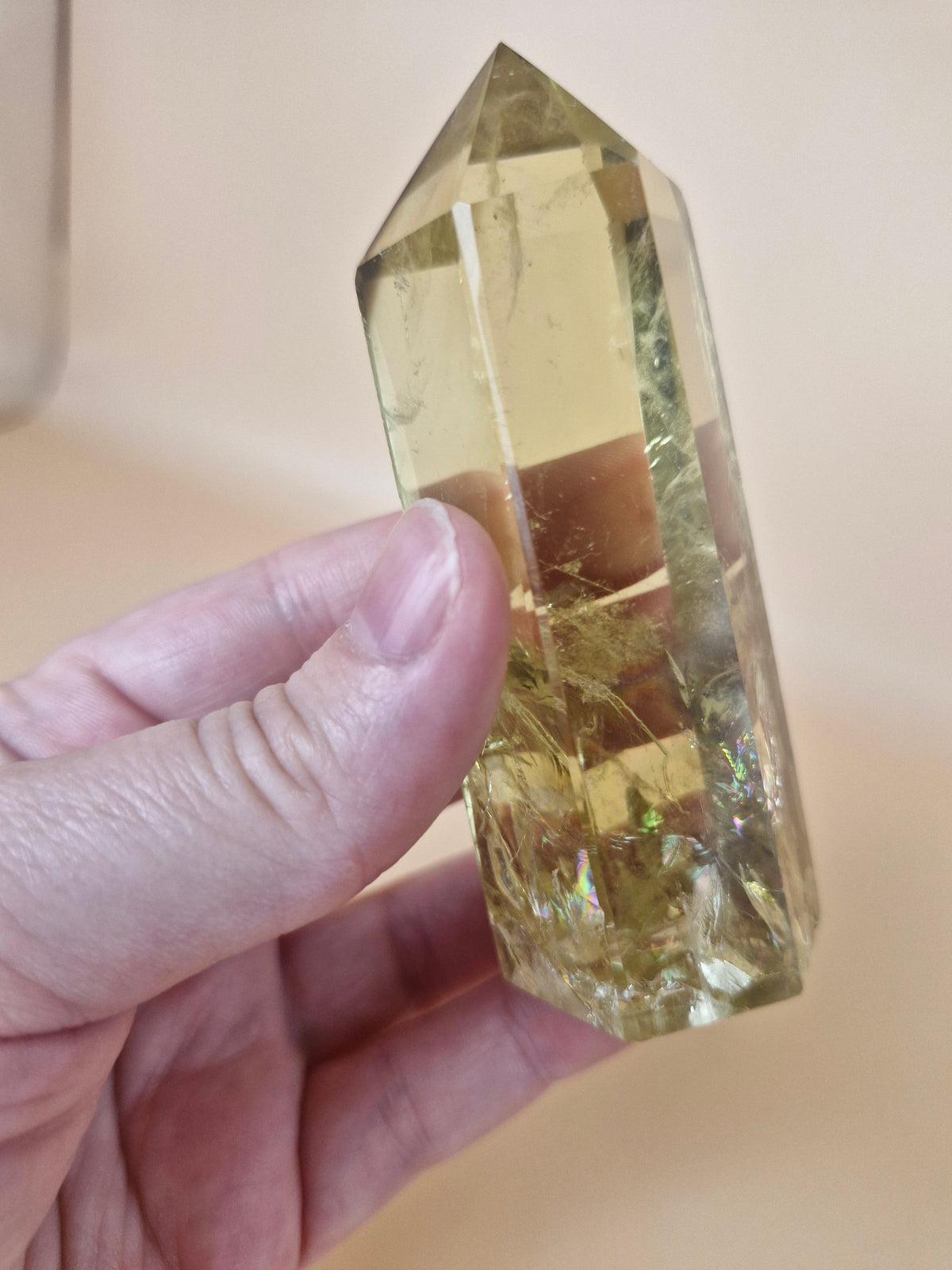 Natural Citrine with Blue Ghost Tower (code C3)