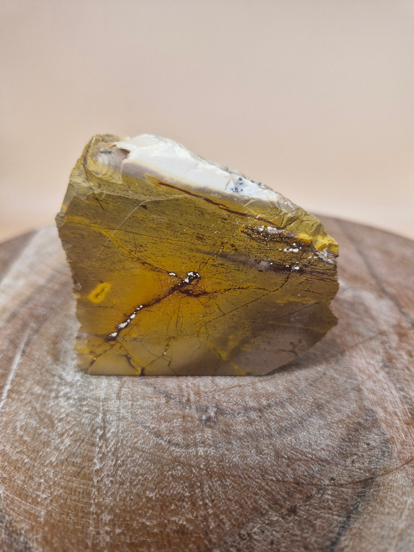 Polished & Raw Mustard Mookaite Freeform