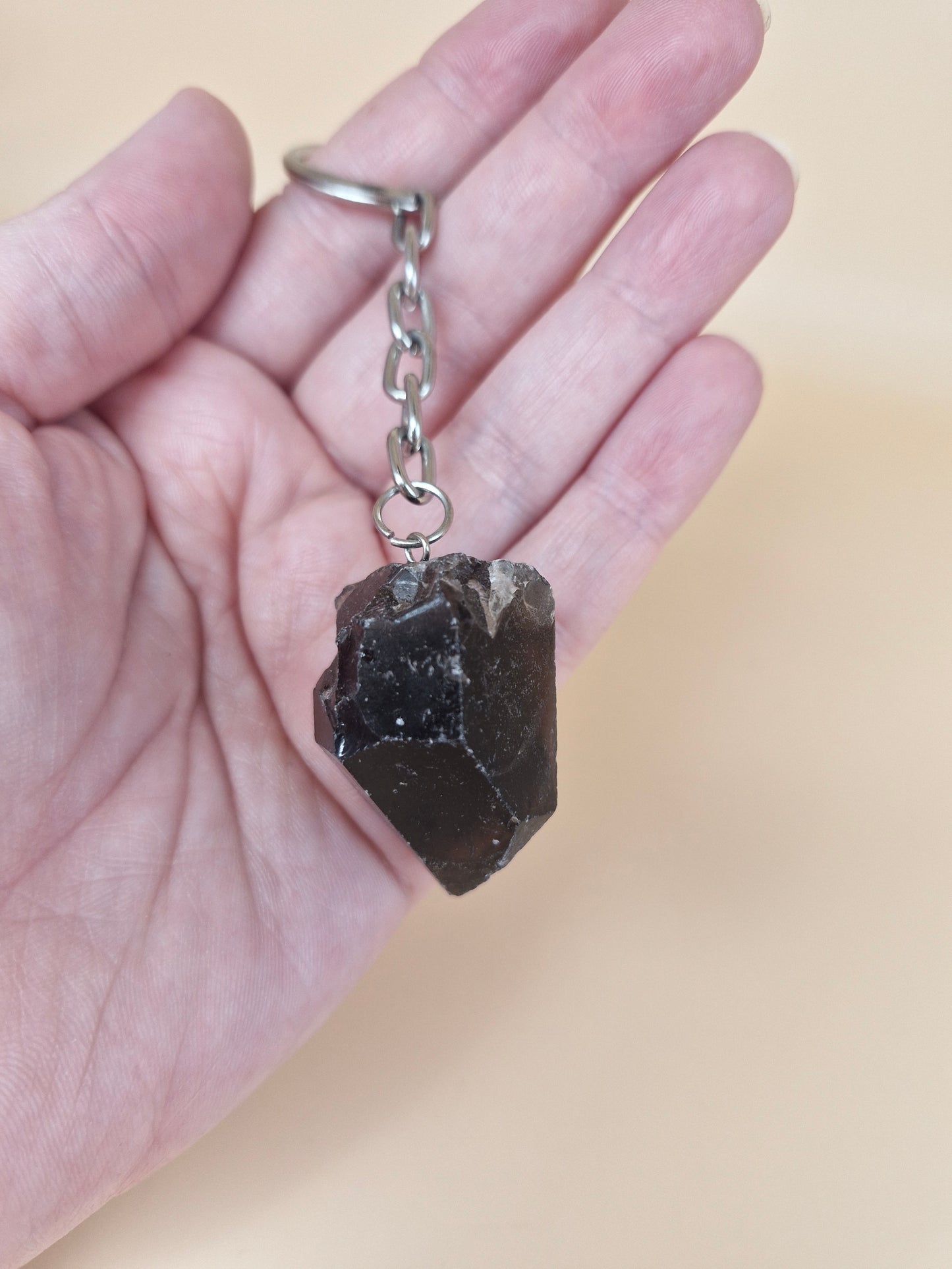 Smoky Quartz Keyring