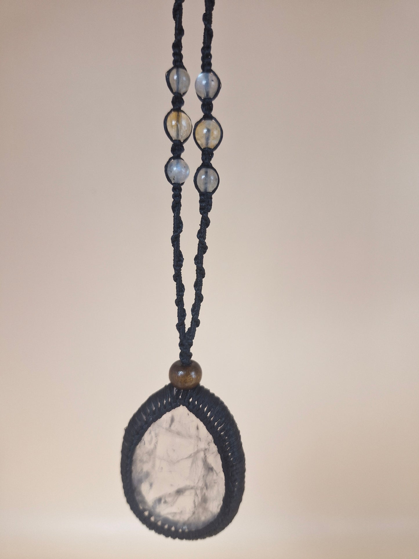 Macramé Clear Quartz Necklace