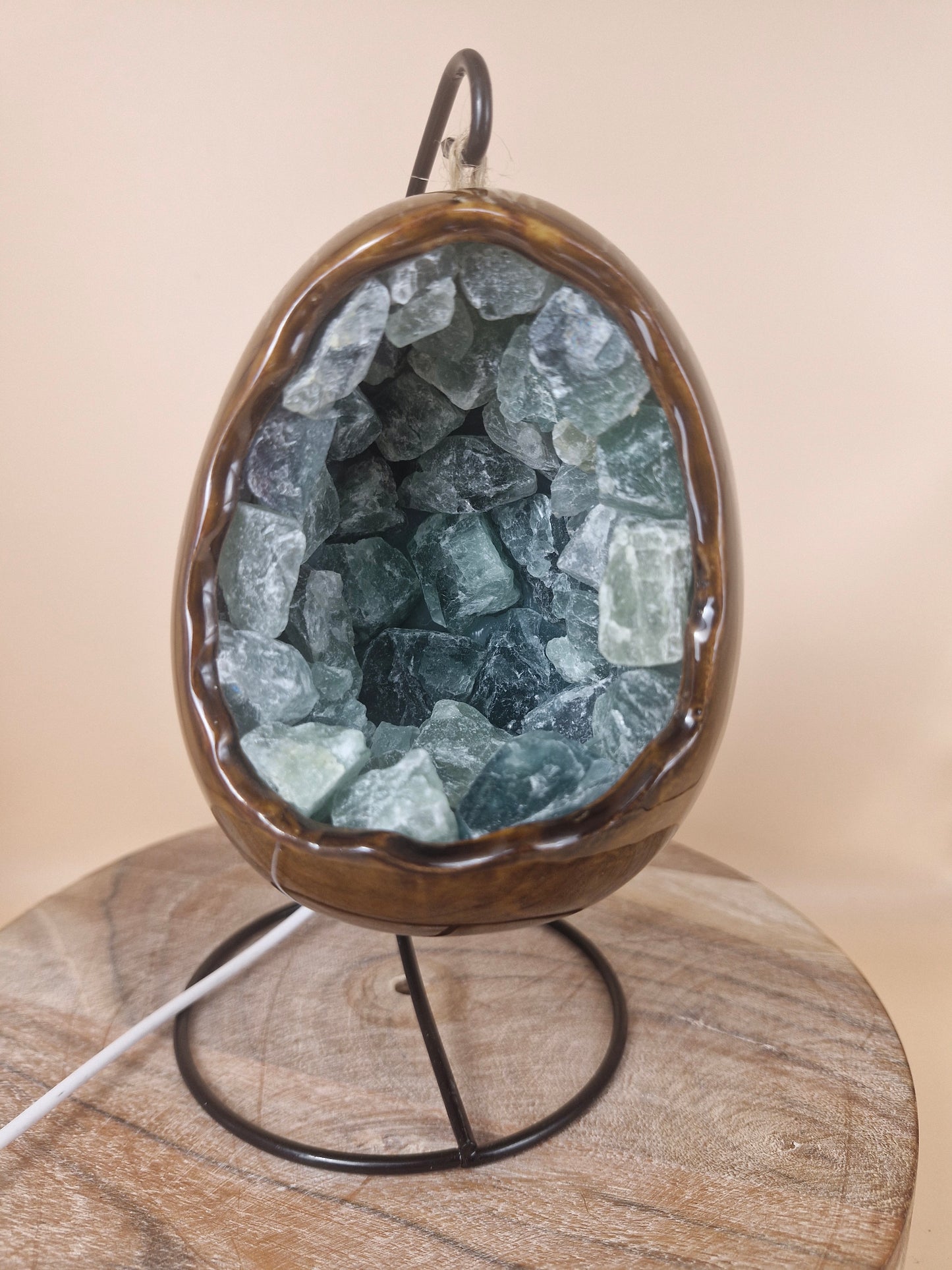 Green Fluorite Lamp