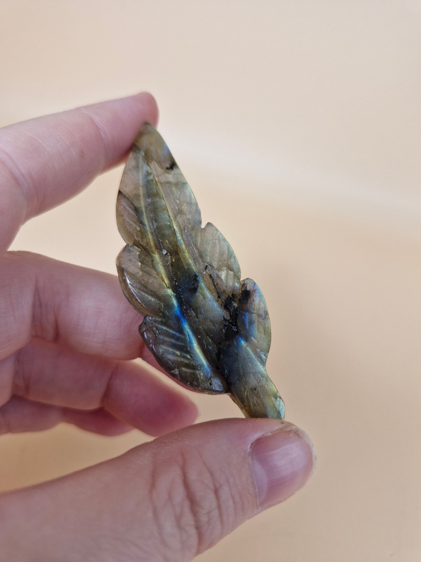 Labradorite Feather Carving (code LF2)