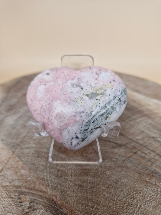 Peruvian Rhodonite Heart (code R3)