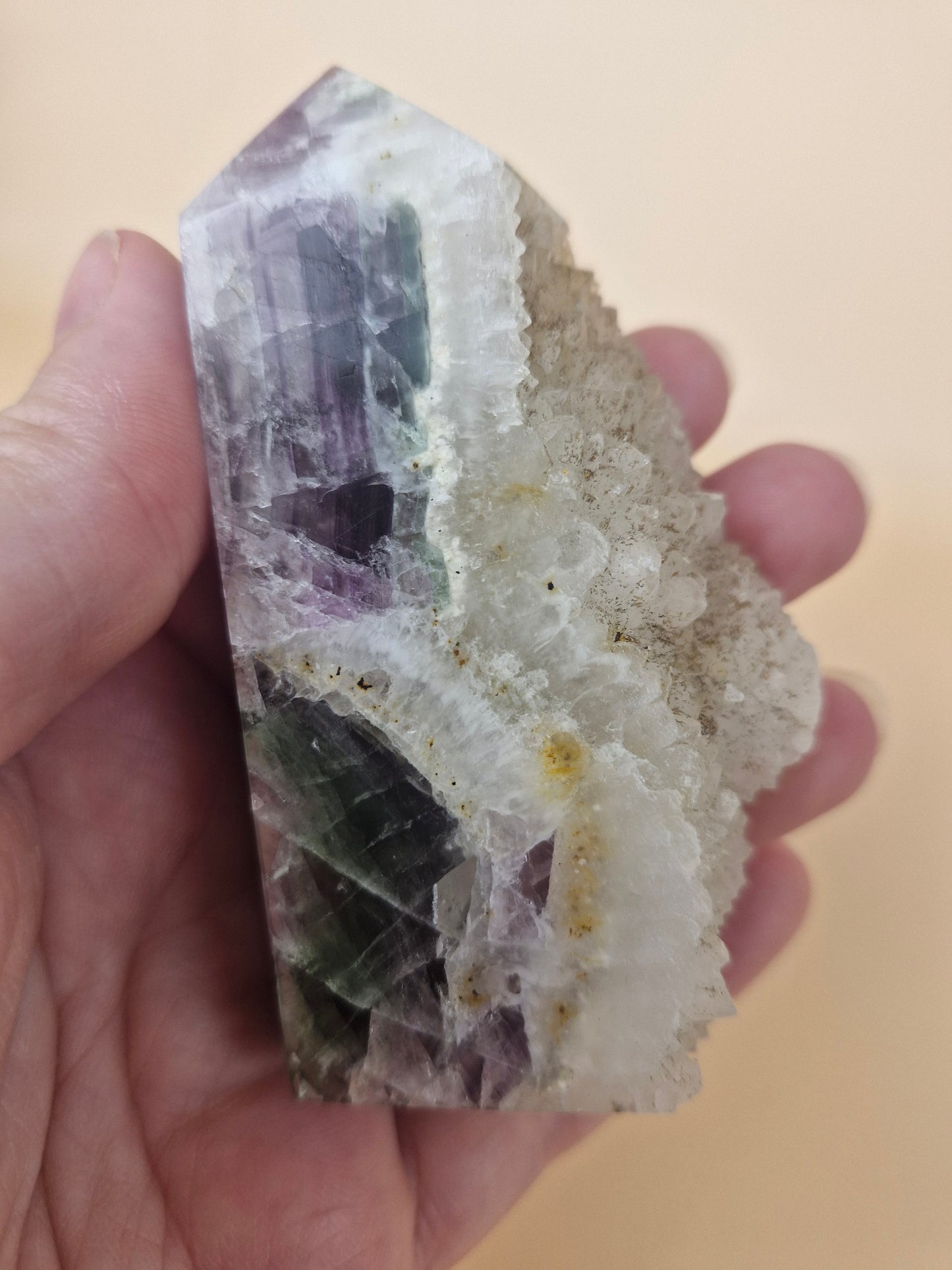 Fluorite with Quartz Tower