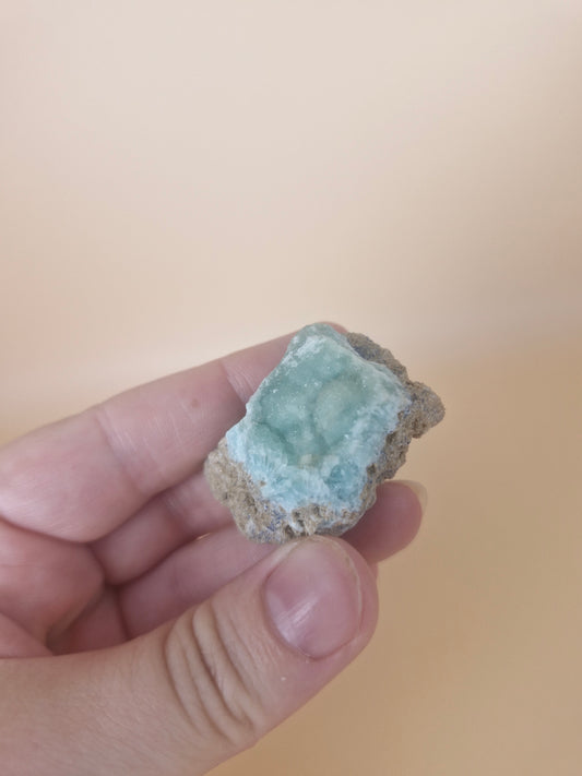 Blue Aragonite Raw Specimen on Matrix