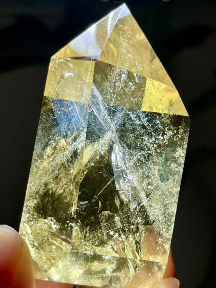 Natural Citrine with Blue Ghost Tower (code C1)