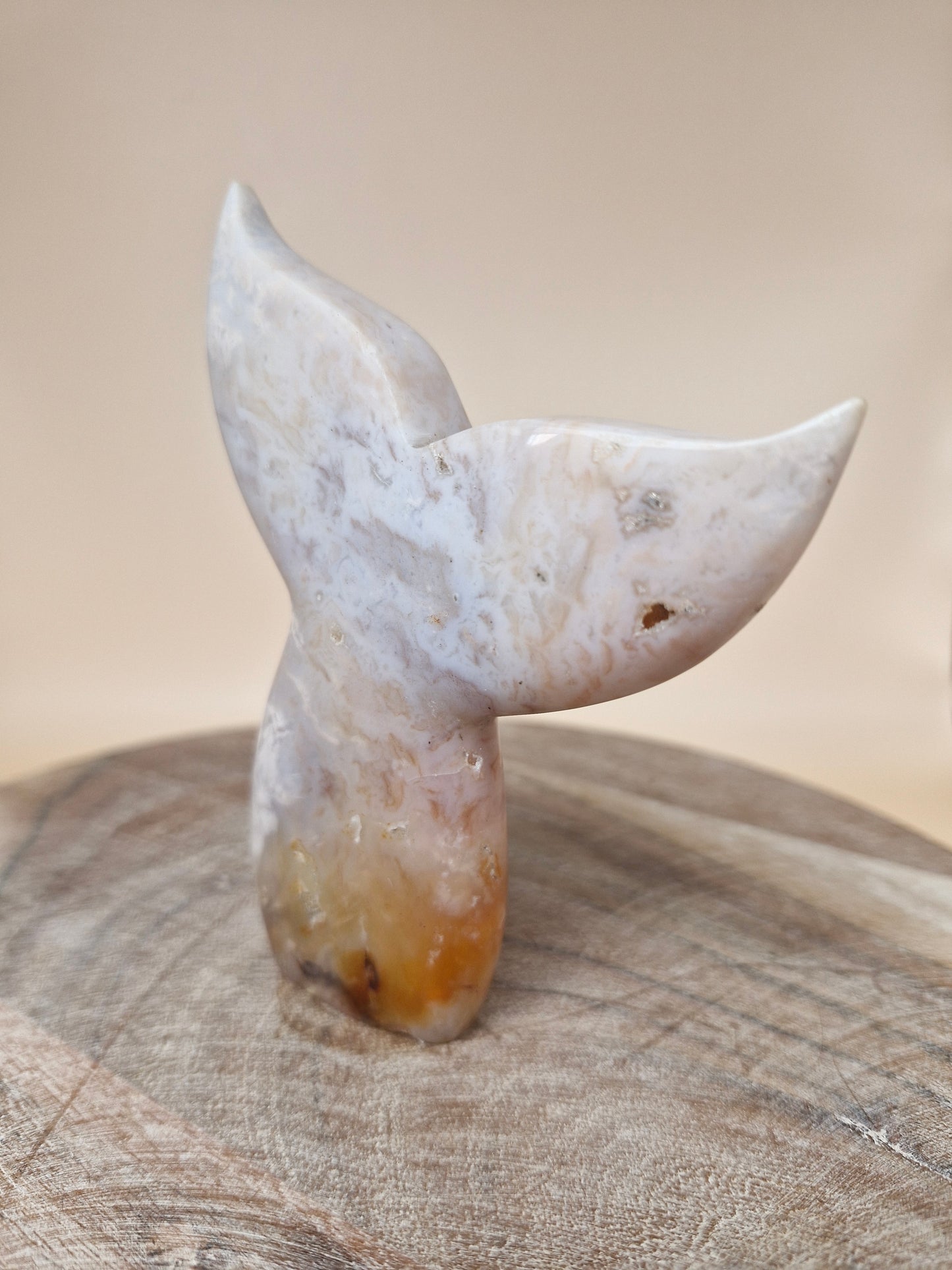 Carnelian Agate Mermaid Tale Carving (code MT1)