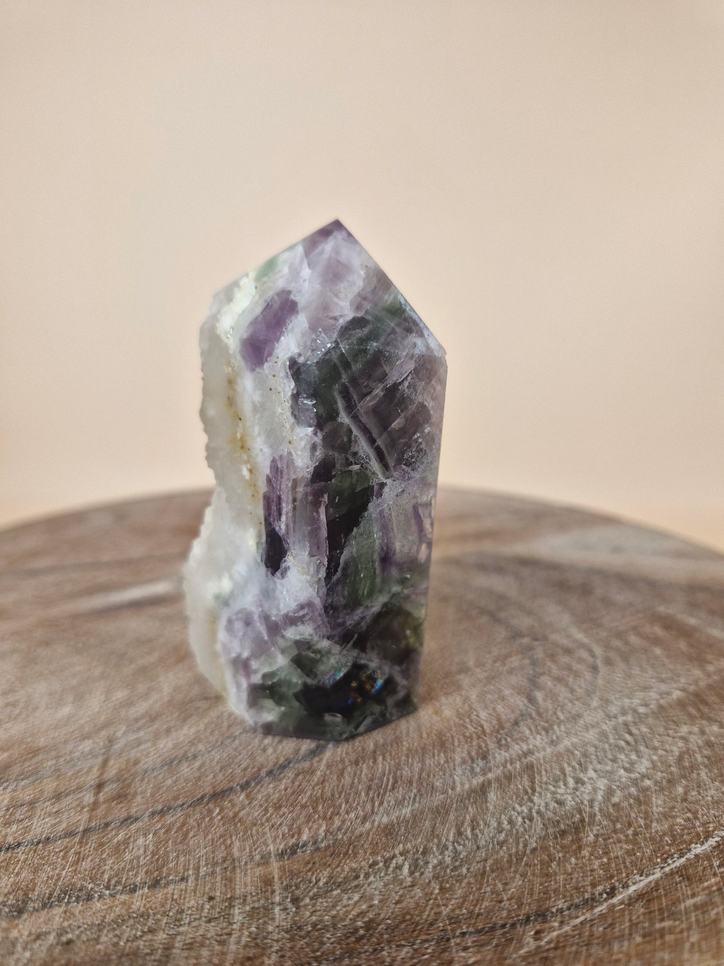 Fluorite with Quartz Tower