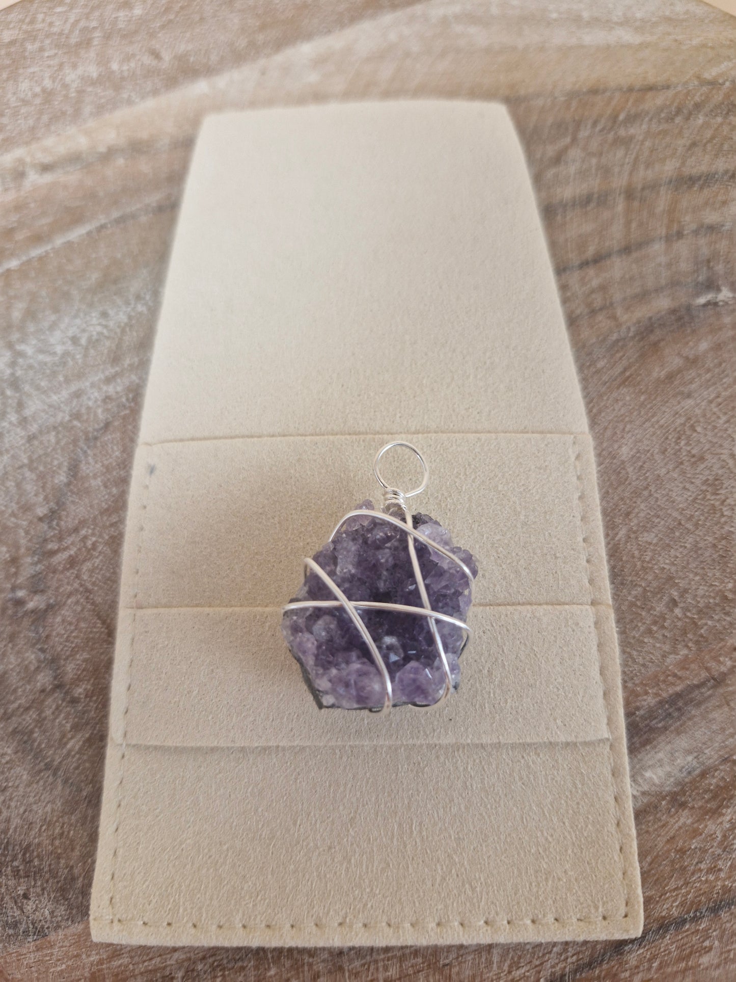 Amethyst Wired Cluster Pendant