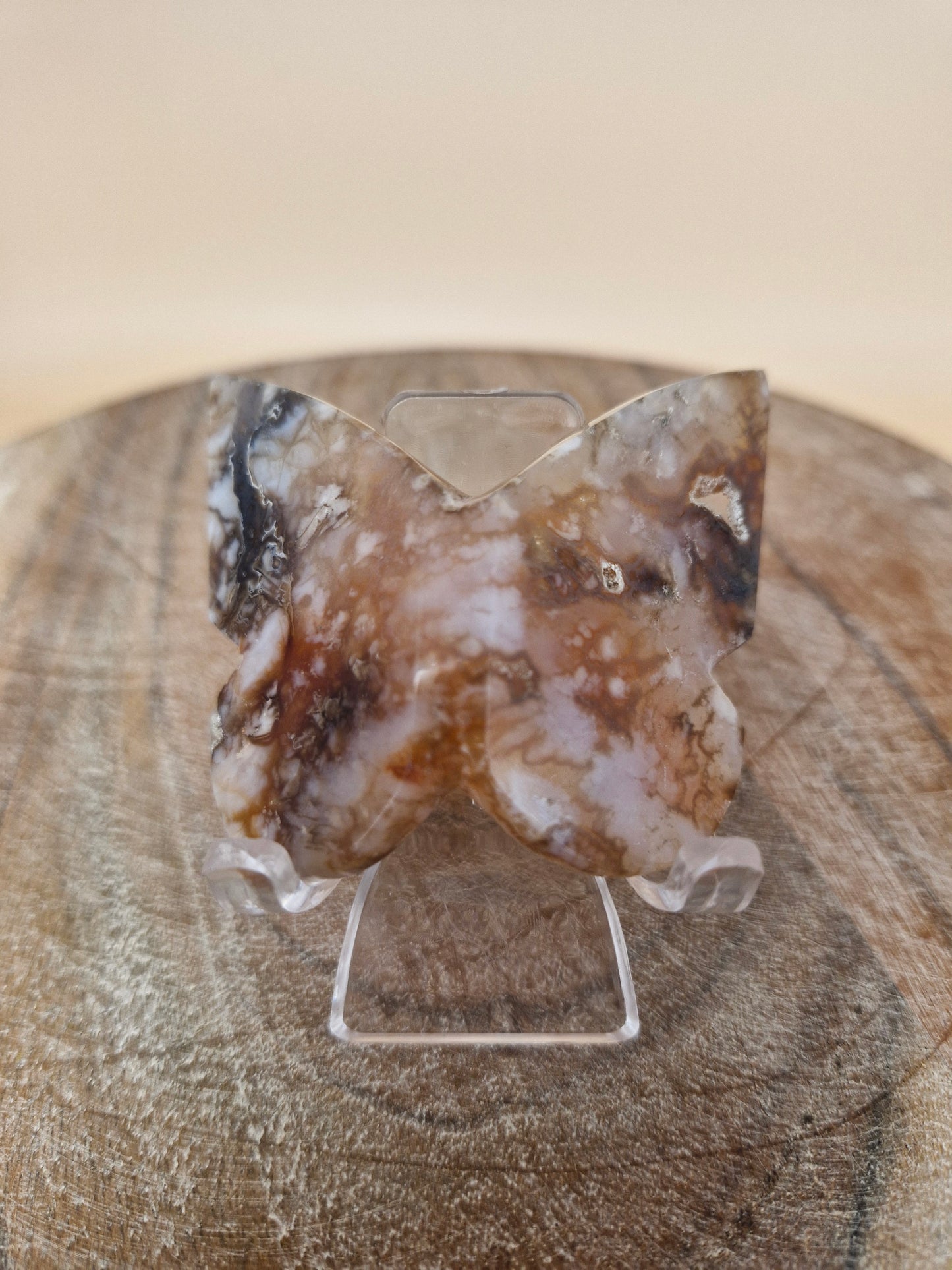 Carnelian Agate Butterfly Carving (code B4)