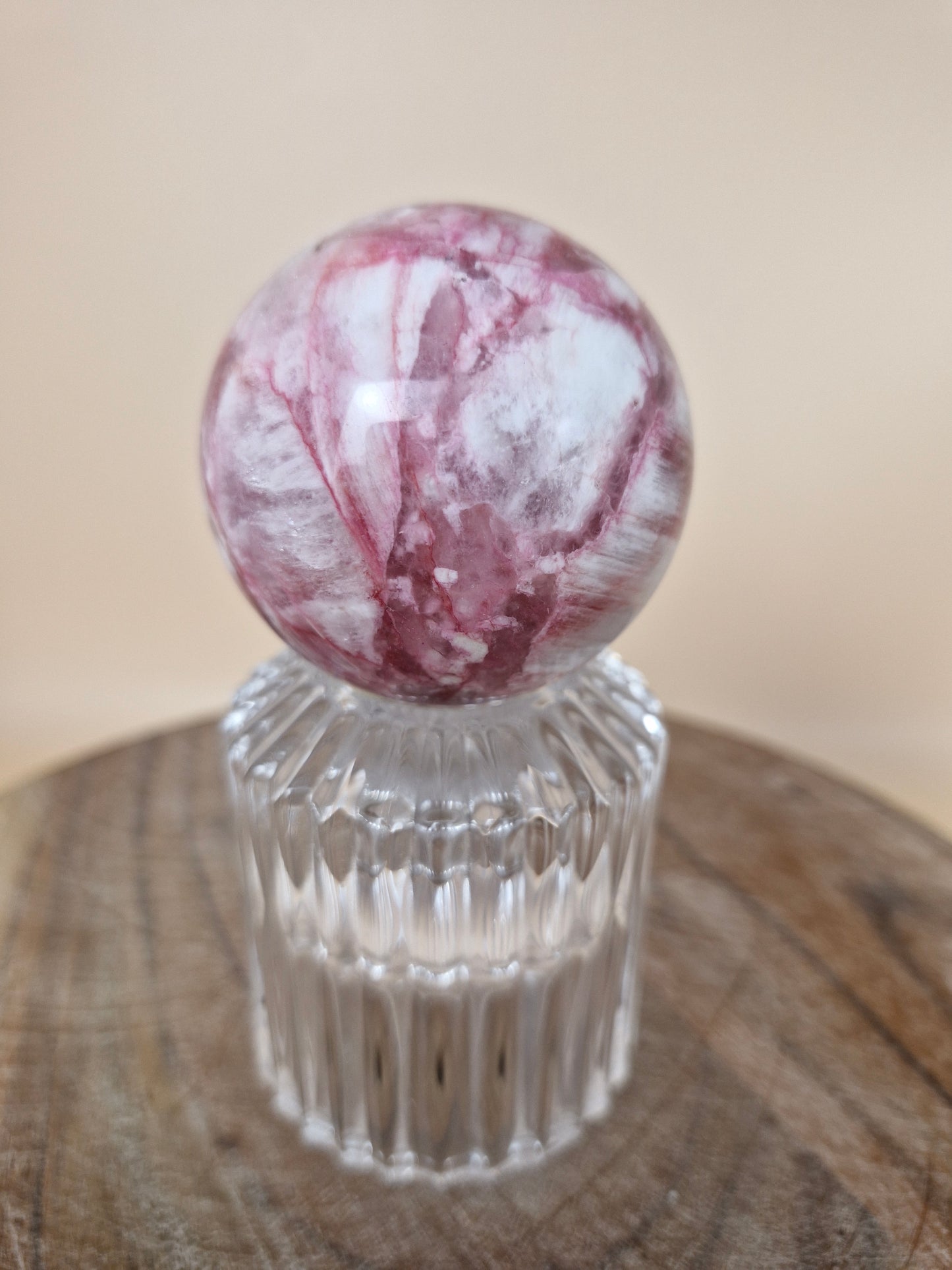 Plume Tourmaline with Lepidolite Sphere (code T2)