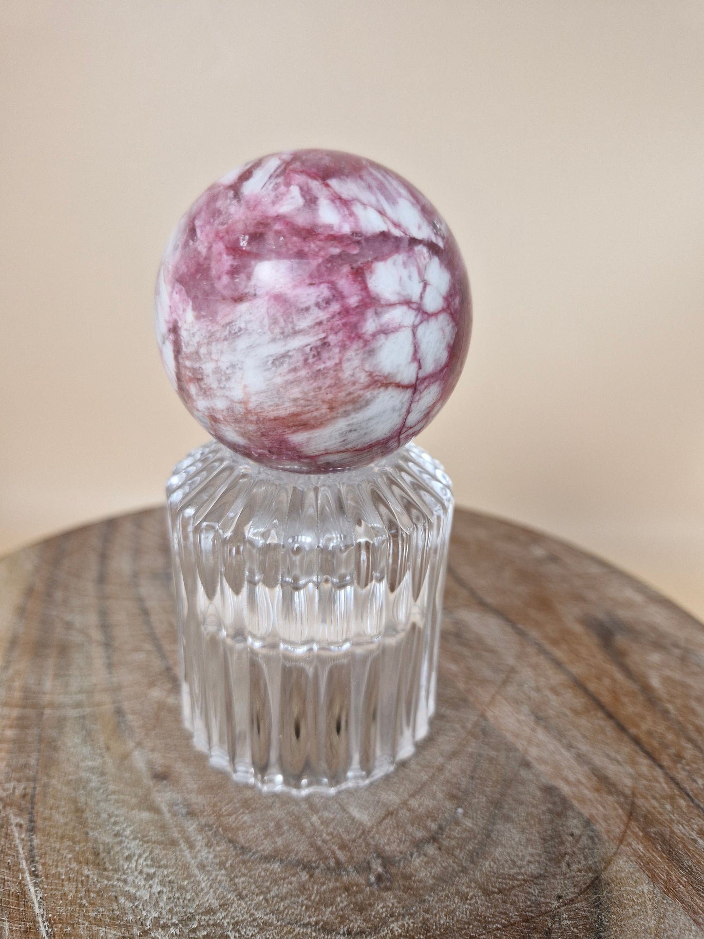 Plume Tourmaline with Lepidolite Sphere (code T2)