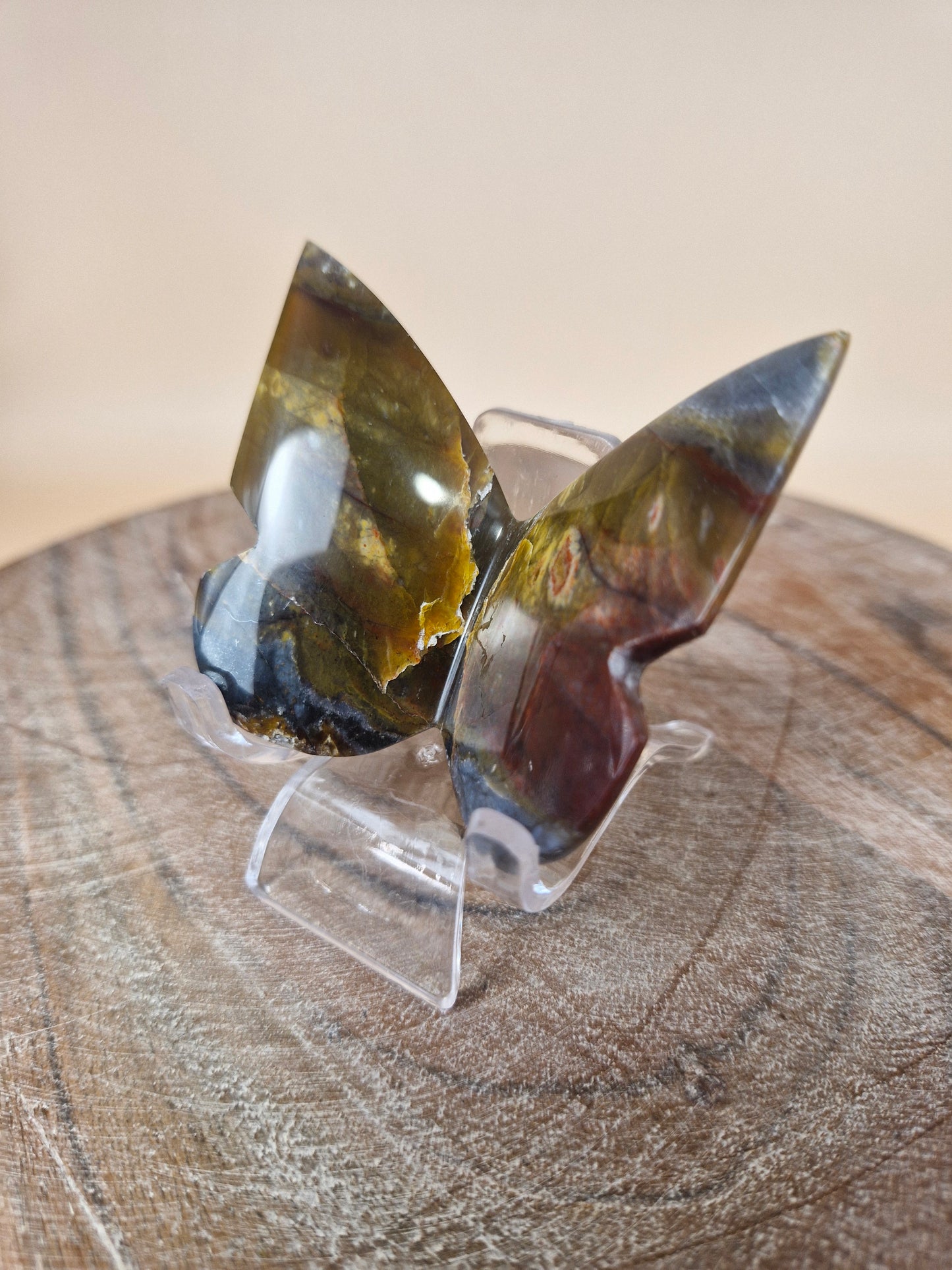 River Jasper Butterfly Carving (code B9)