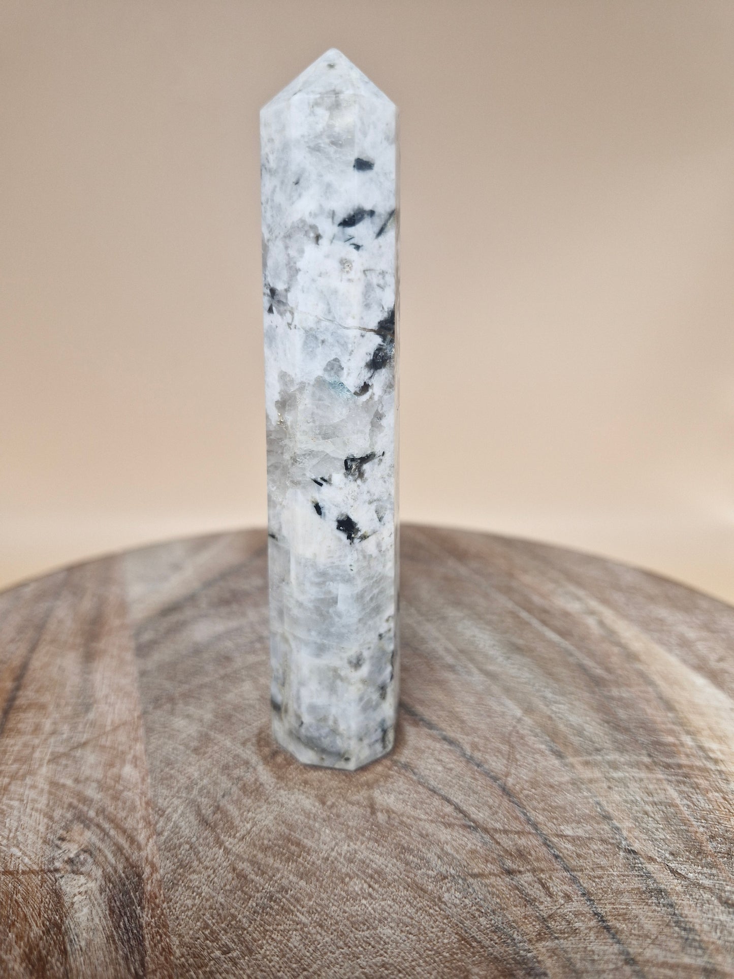 Rainbow Moonstone Point