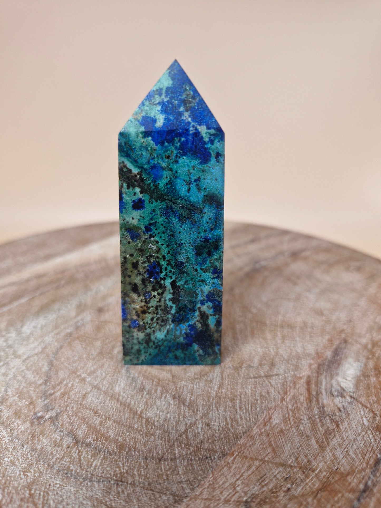 Azurite with Malachite Tower (code B2)