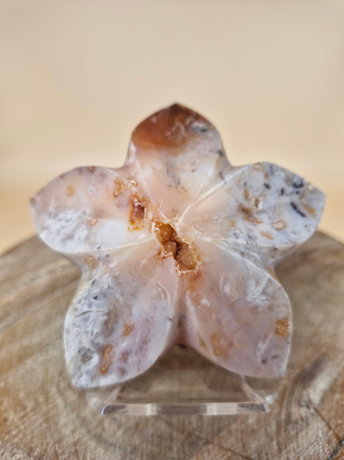 Carnelian Agate Flower Carving (code FC)