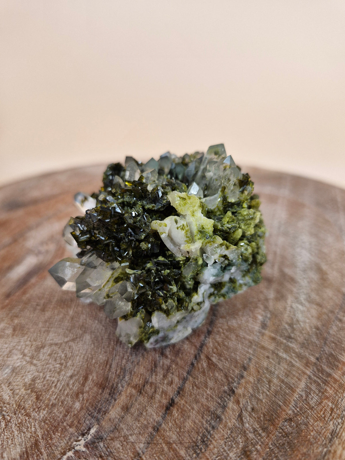 Epidote on Quartz Matrix (code E16)