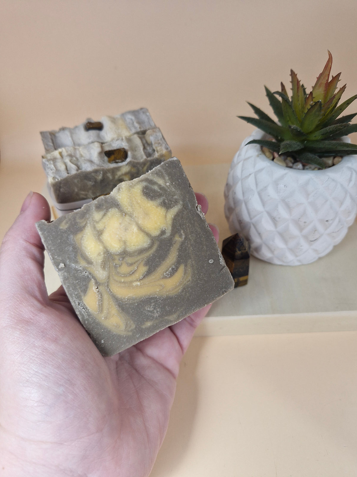 Soulove Gems limited release Tallow Soap - Tiger’s Eye (September)