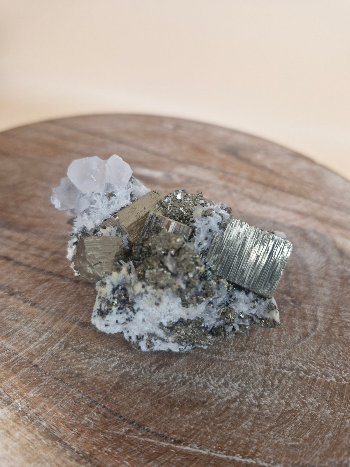 Pyrite with Quartz Cluster (code P1)