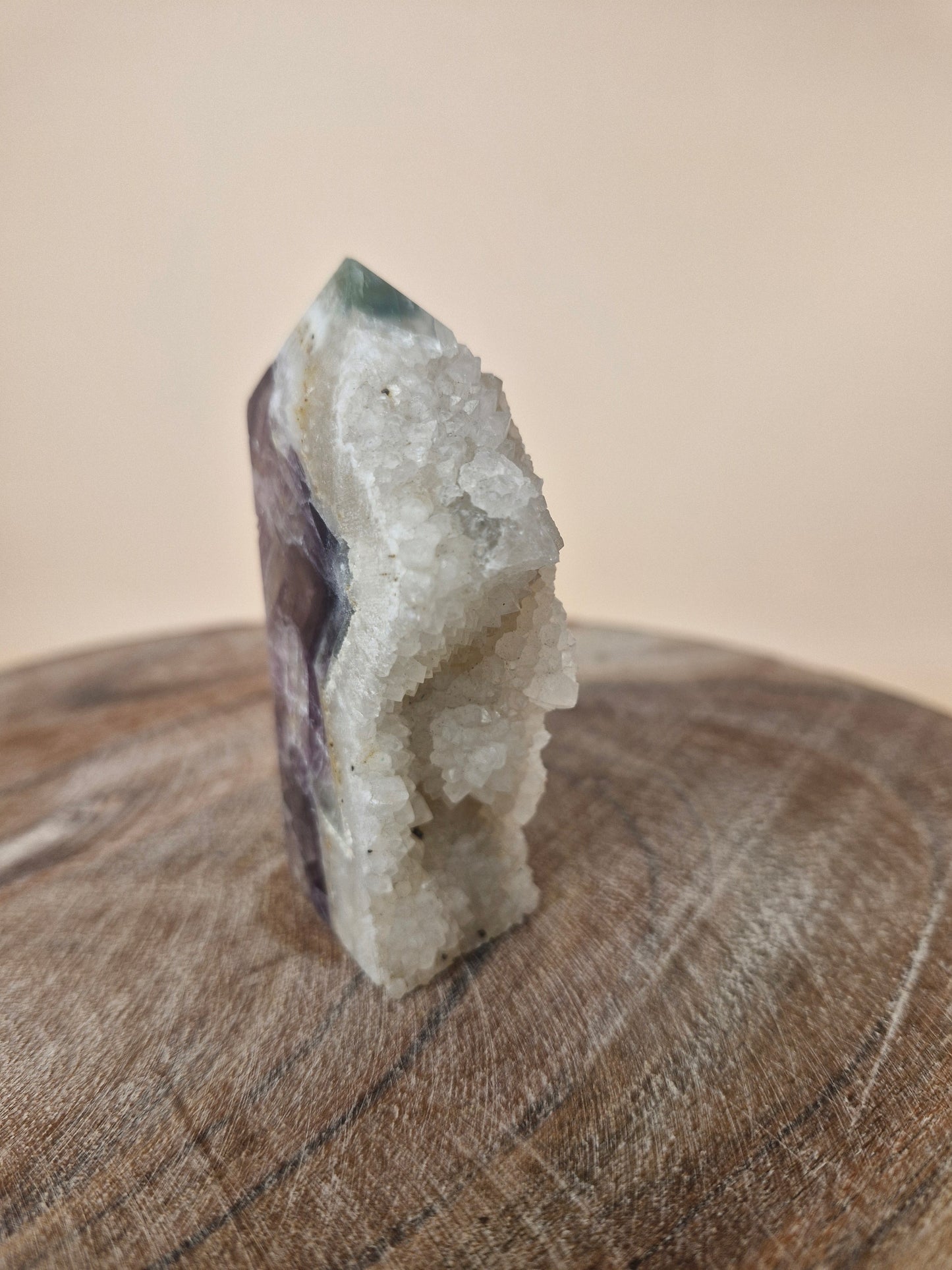 Fluorite with Quartz Tower