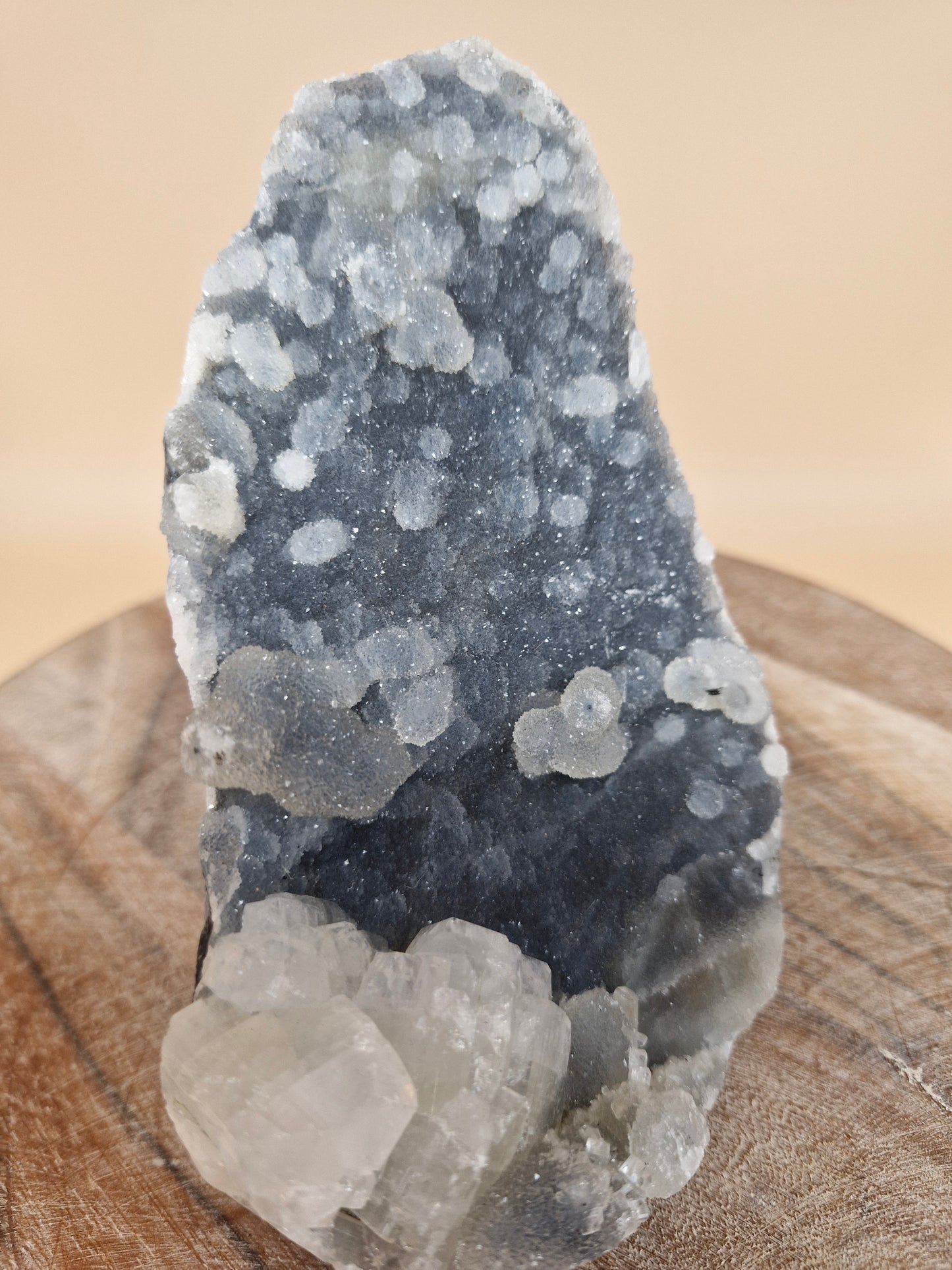 Apophyllite Cluster with Blue Chalcedony