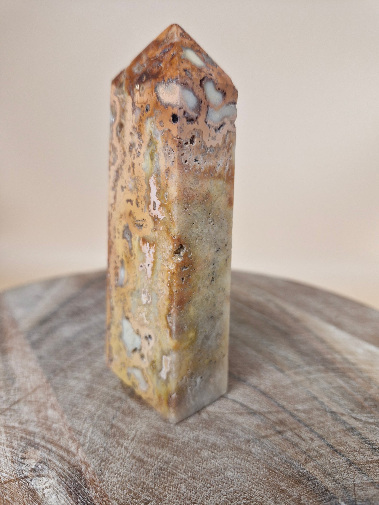 Indonesian Crazy Lace Agate Tower (code B)