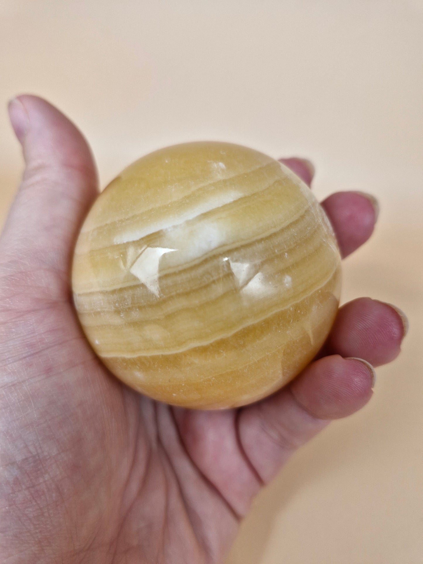 Mango Calcite Sphere