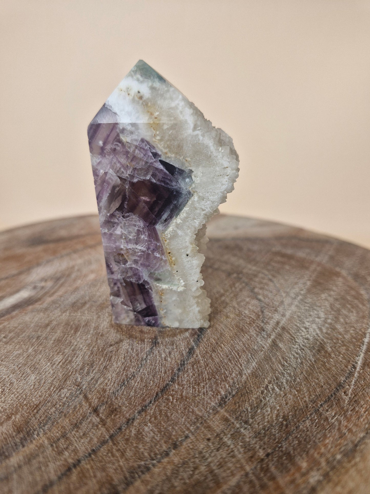 Fluorite with Quartz Tower