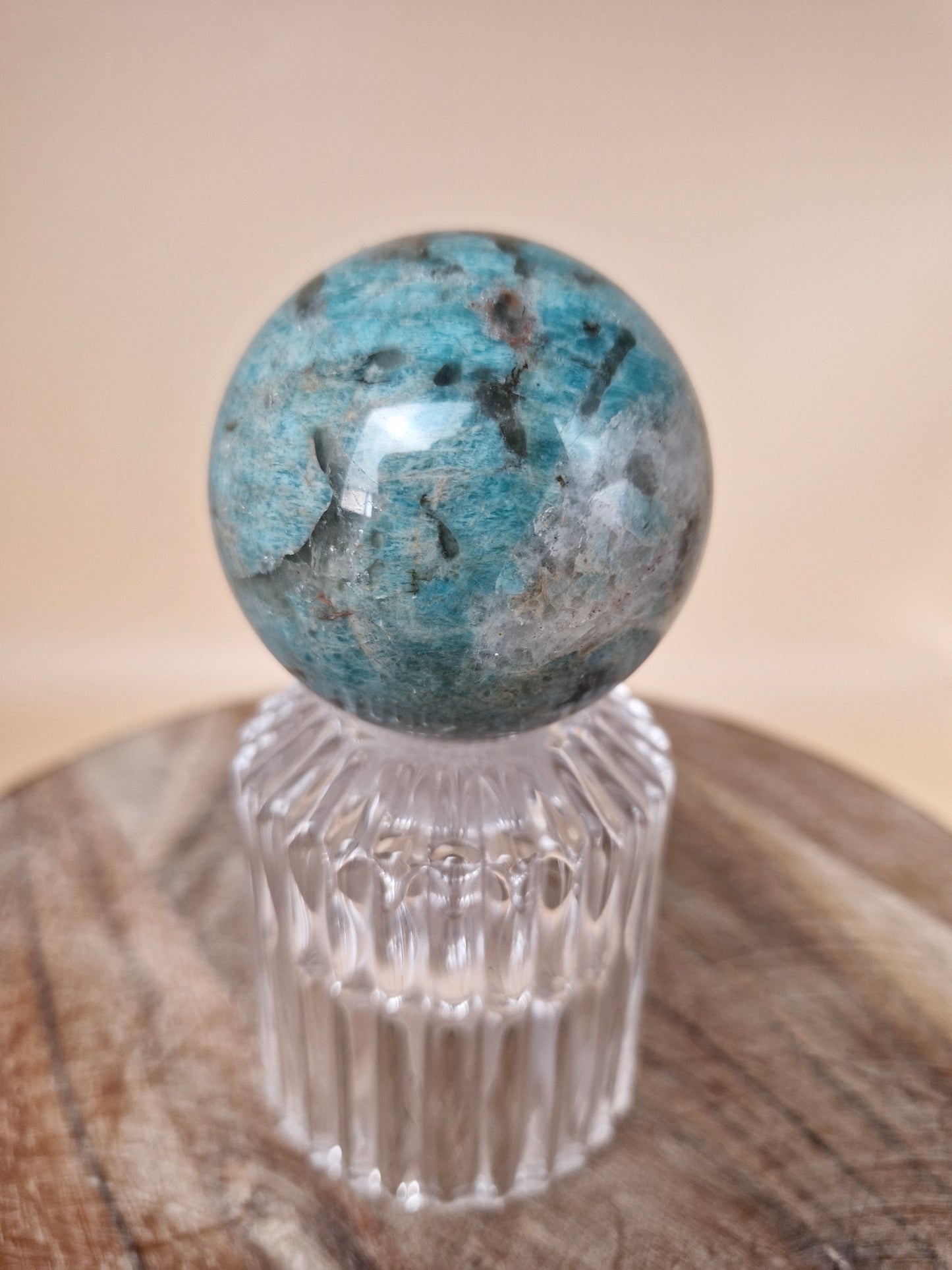 Amazonite and Smoky Quartz Sphere (code BB)