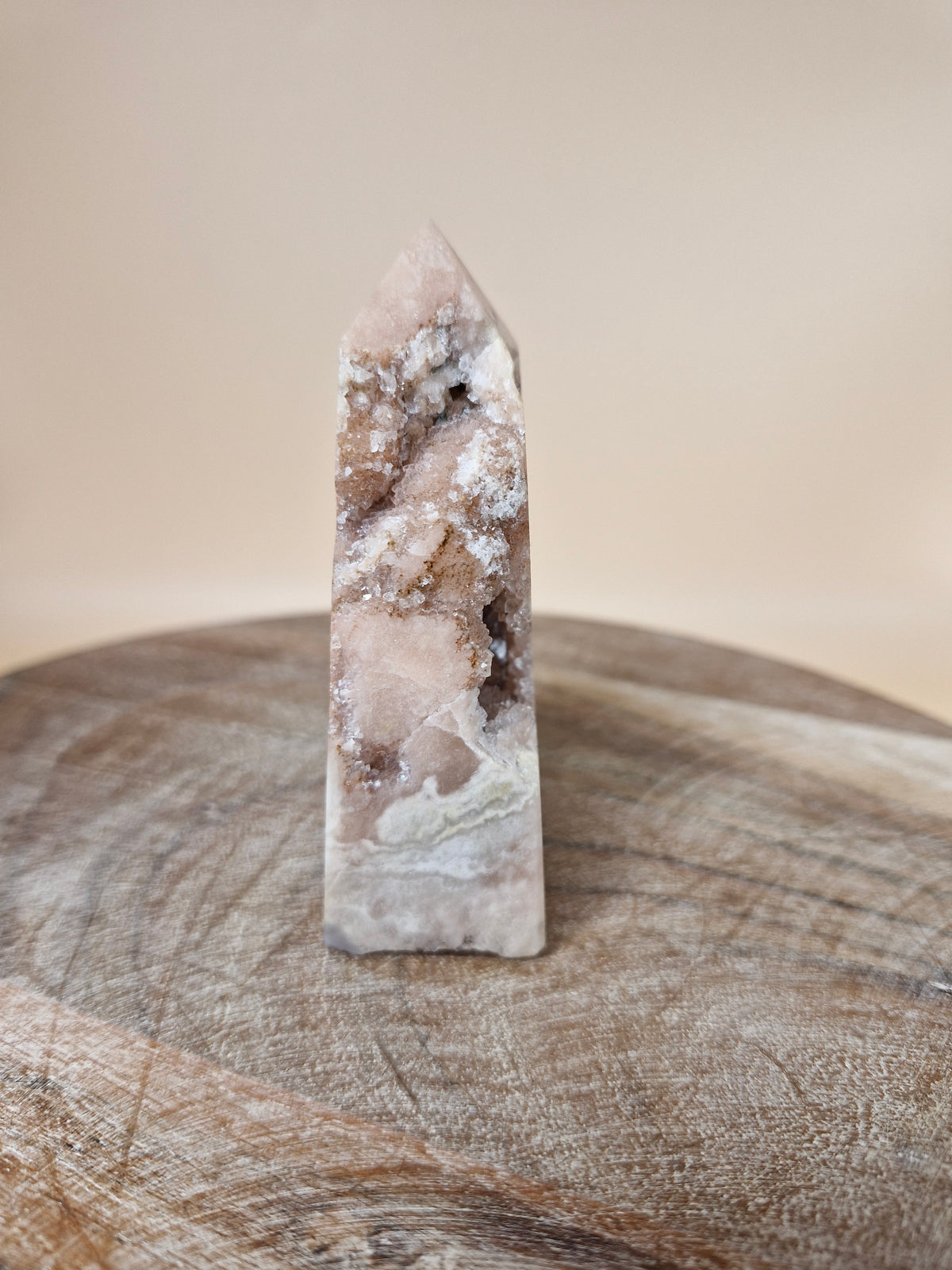 Druzy-Filled Pink Amethyst Tower (code 3P)
