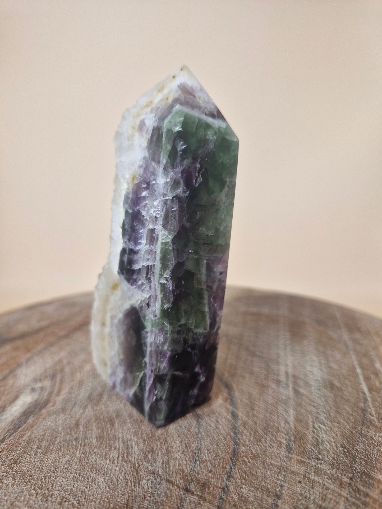 Fluorite with Quartz Tower