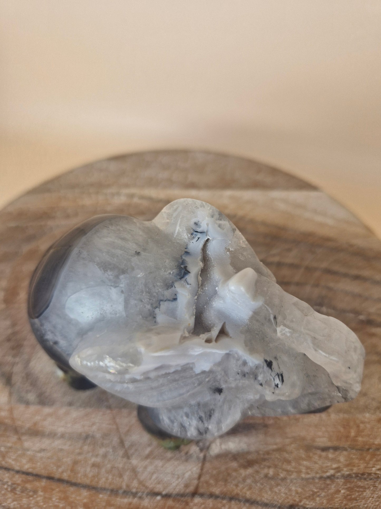 Volcanic Agate Elephant Carving