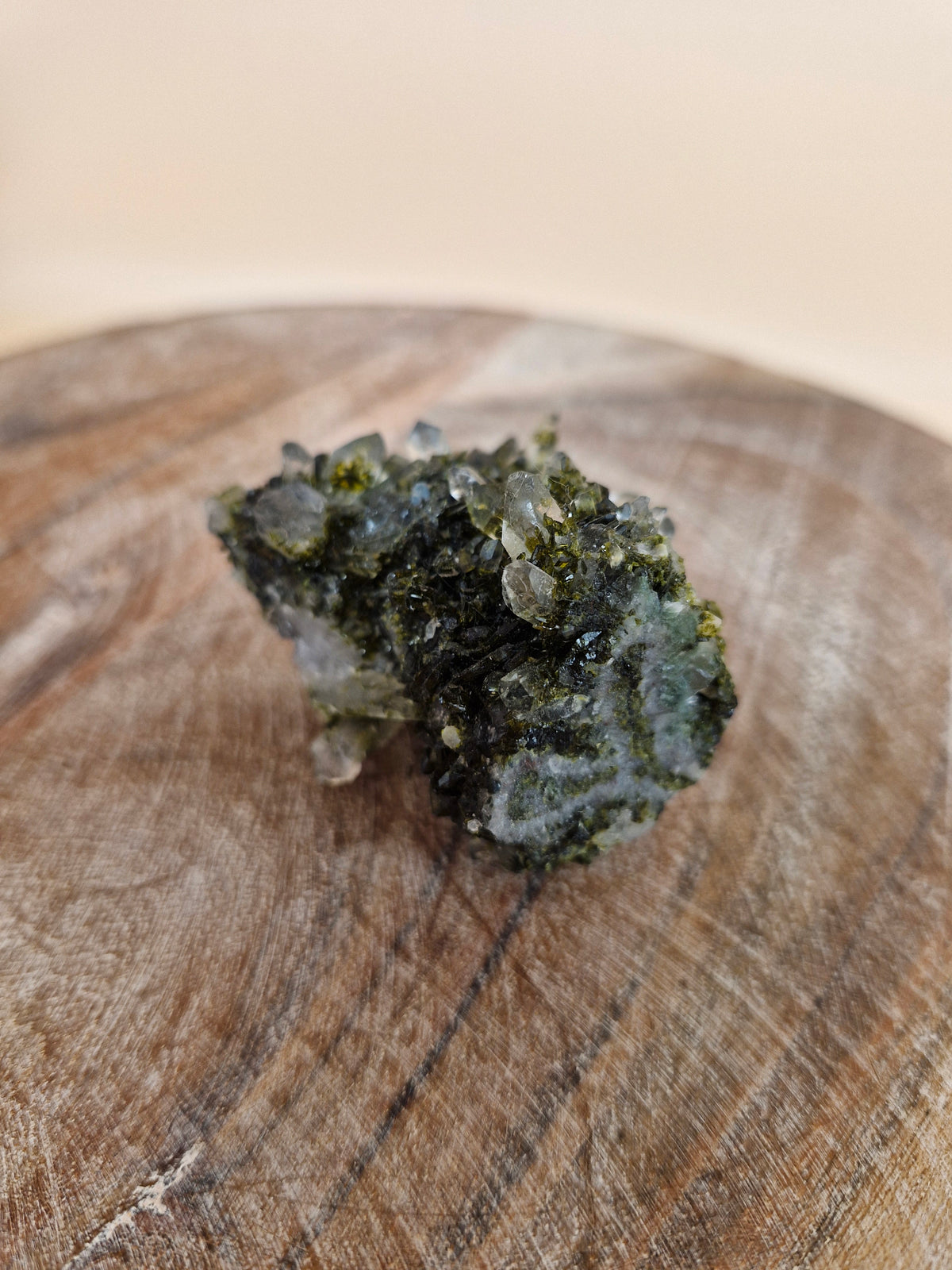 Epidote on Quartz Matrix (code E14)