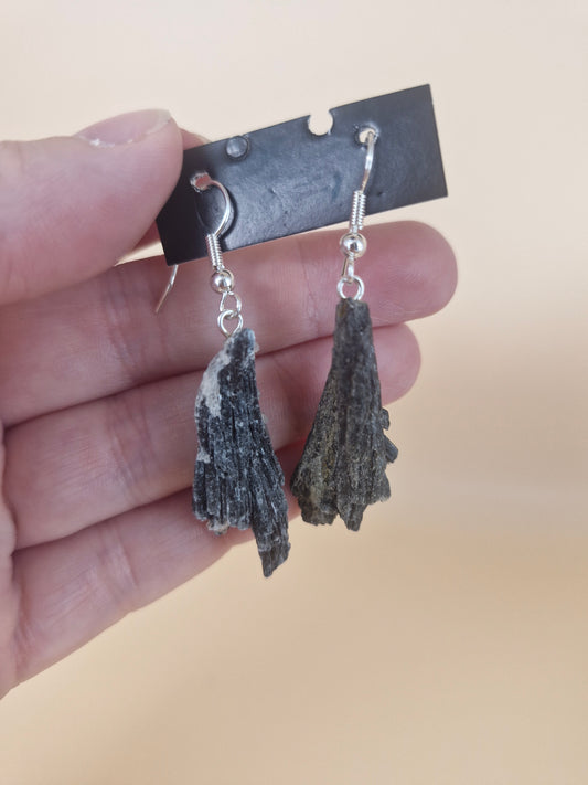 Black Kyanite Earrings