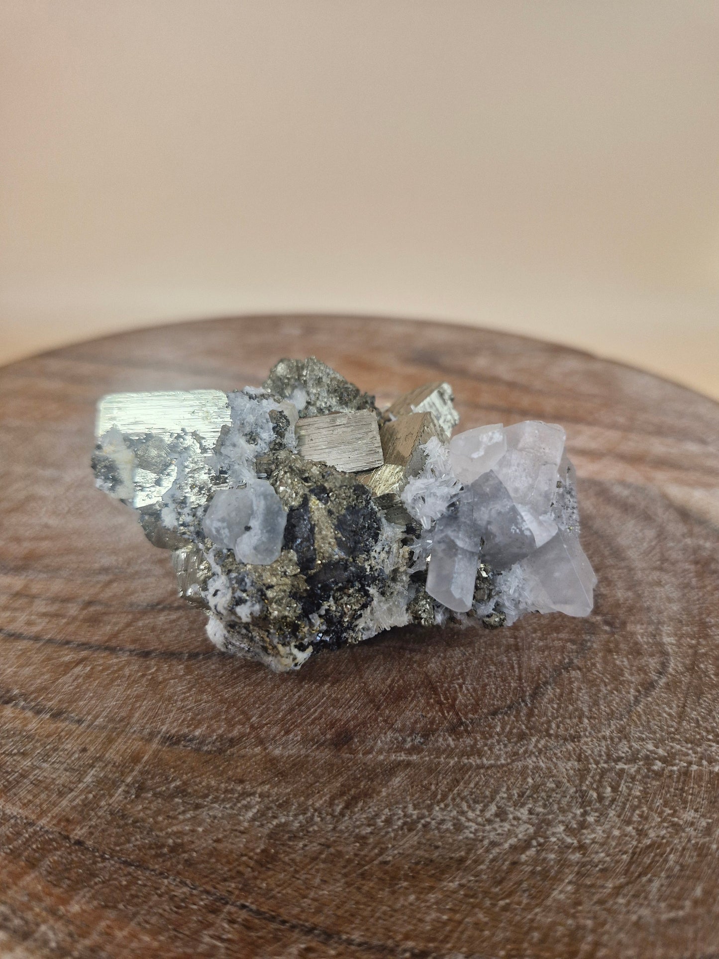 Pyrite with Quartz Cluster (code P1)