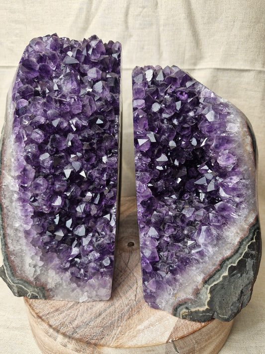 Amethyst Book Ends - AA Grade