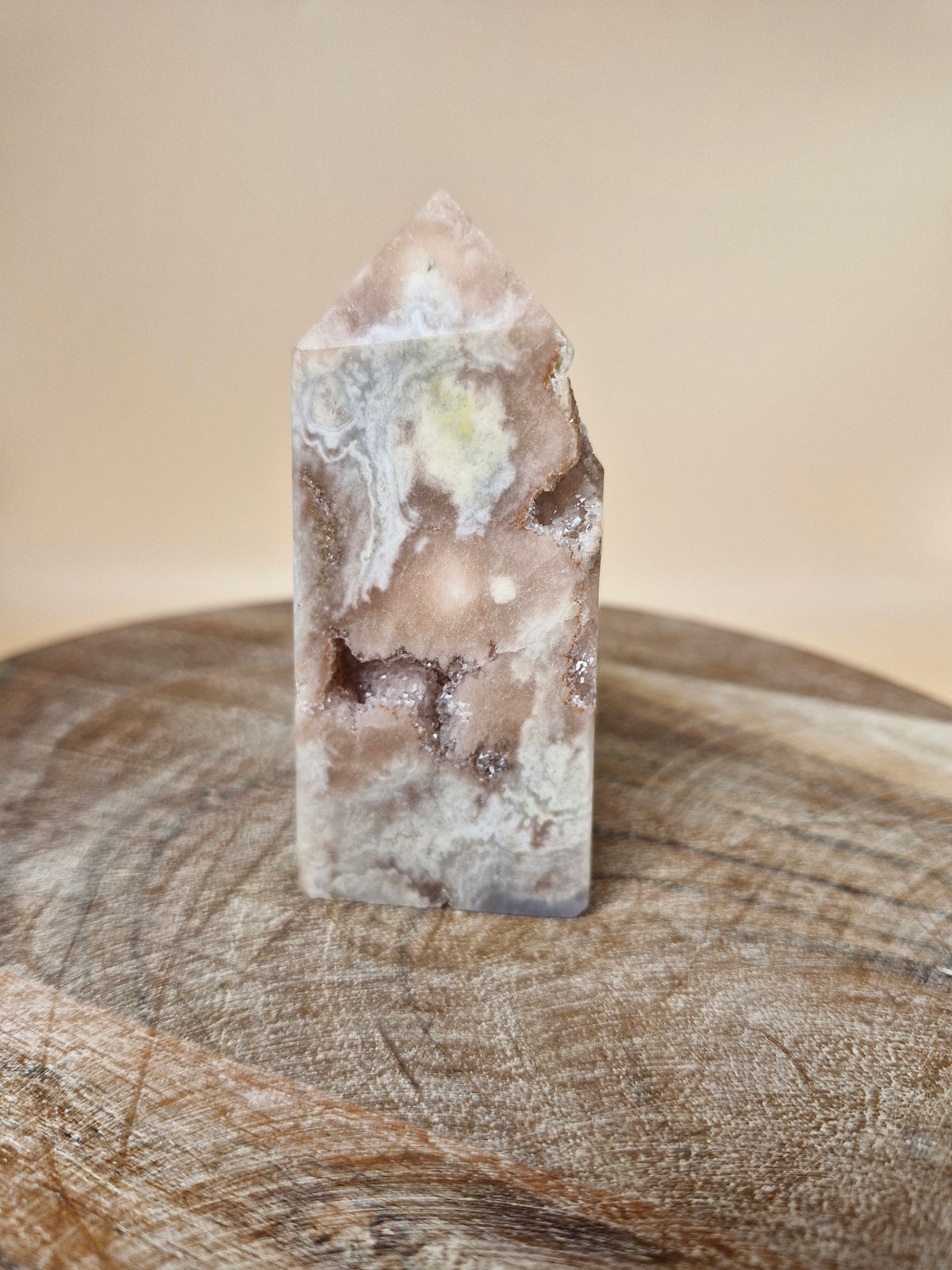 Druzy-Filled Pink Amethyst Tower (code 3P)