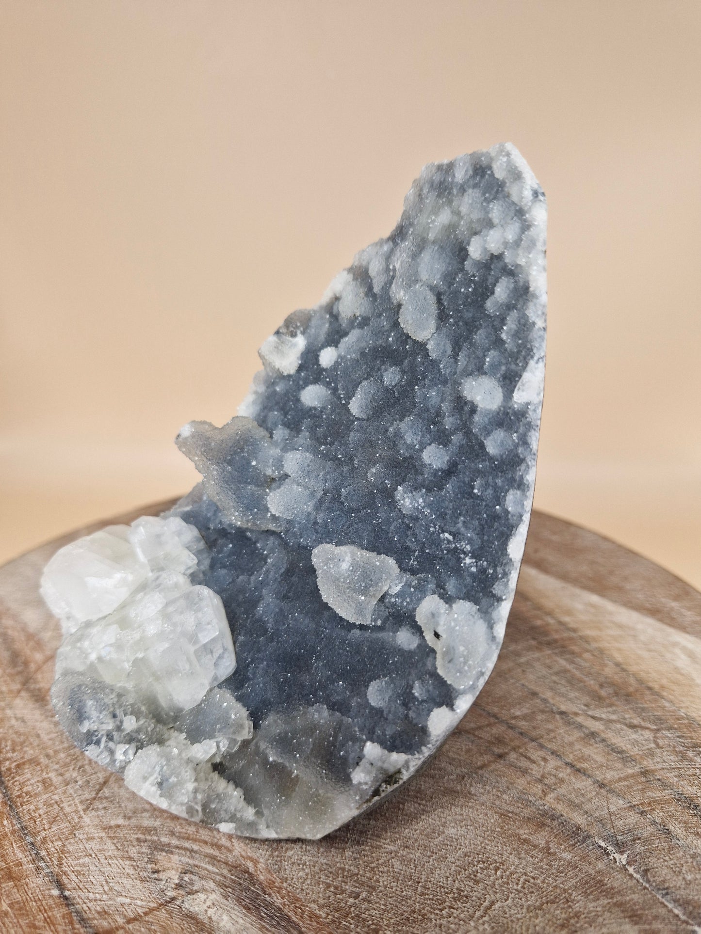 Apophyllite Cluster with Blue Chalcedony