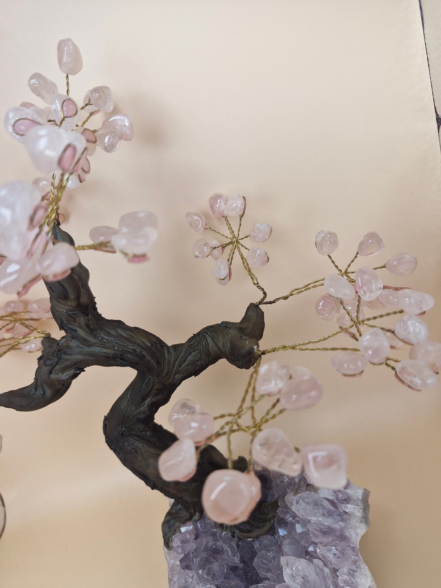 Rose Quartz Tree with Amethyst Base- 1.3kg