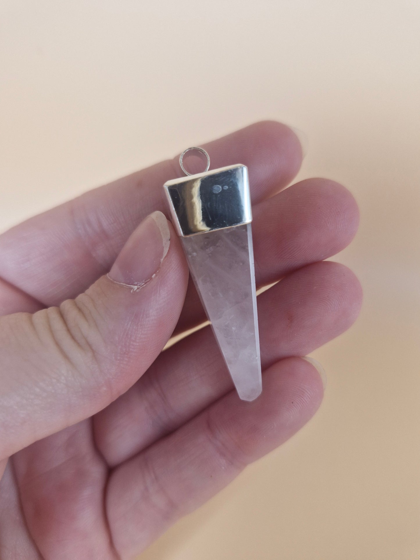 Rose Quartz Point Pendant