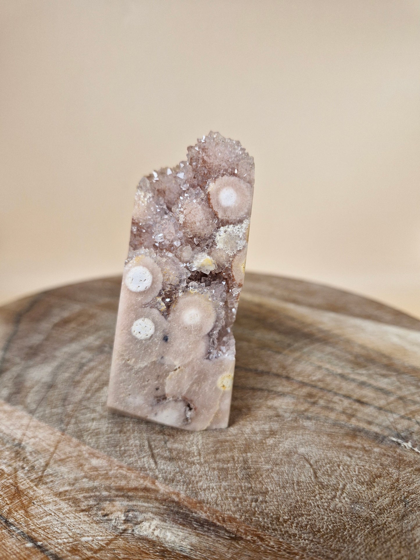 Druzy-Filled Pink Amethyst Tower (code 2P)