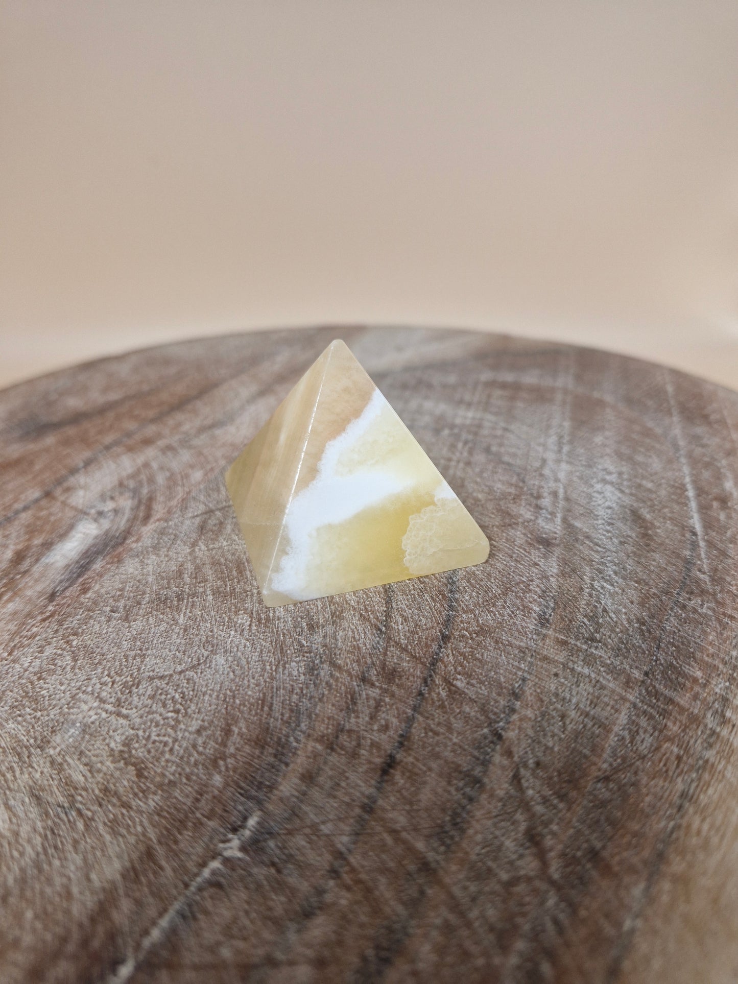 Mango Calcite Pyramid